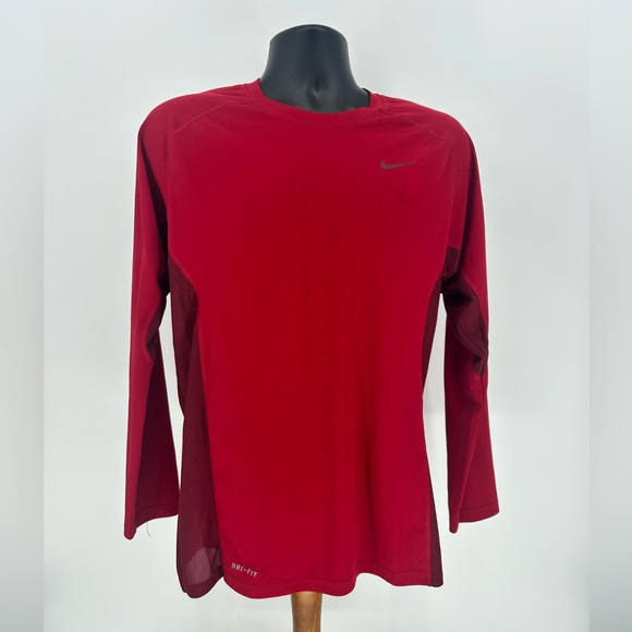 Nike Red Long Sleeve Men's Shirt - Picture 1 of 2